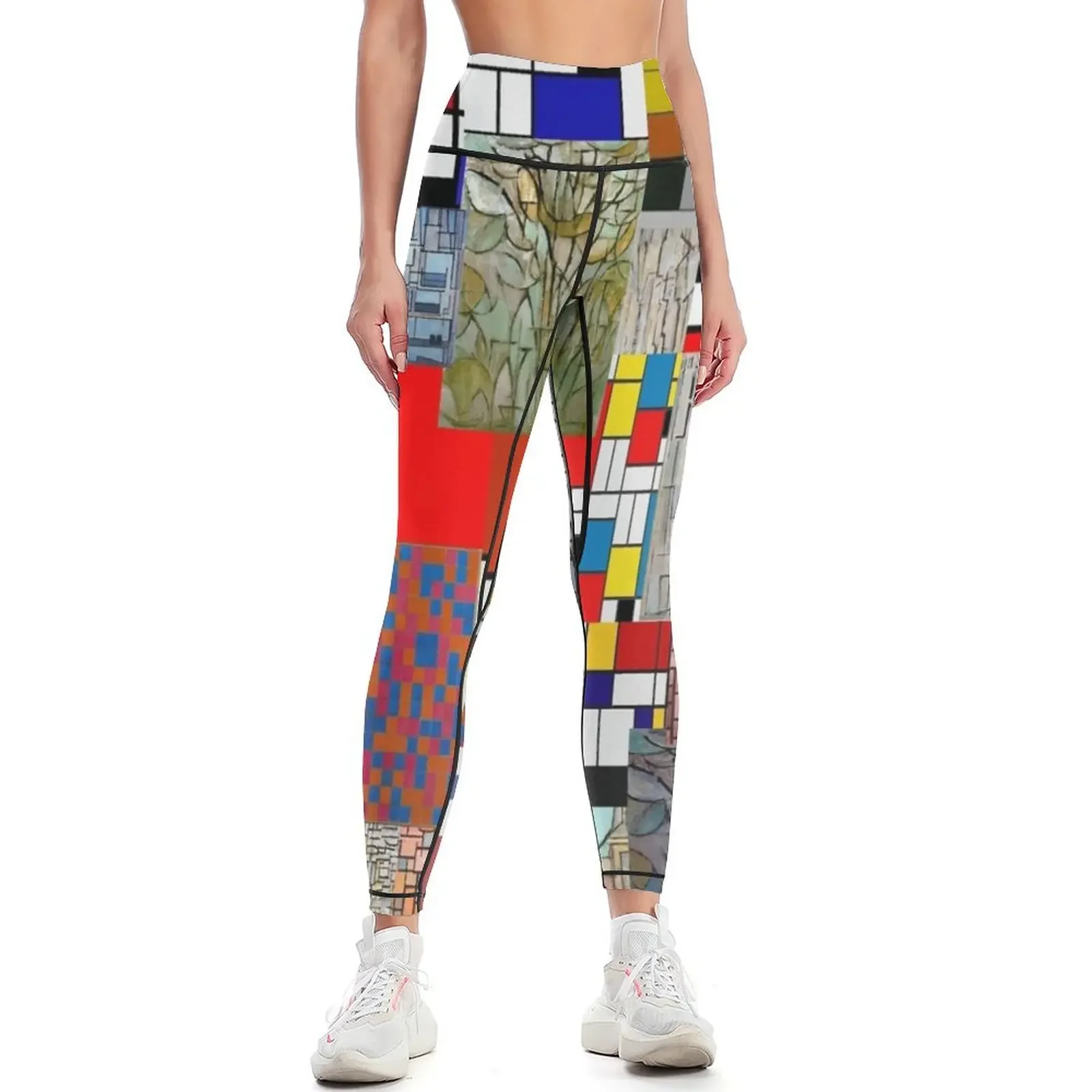 

Piet Mondrian Leggings exercise clothing for high waist Womens Leggings