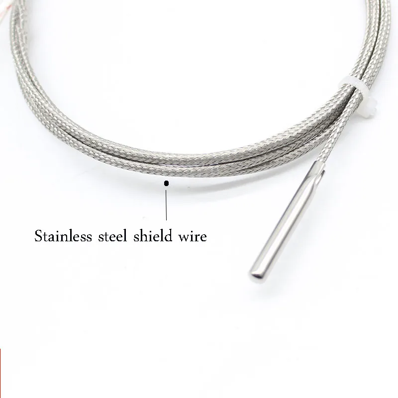 4x30 Probe Type K/E Thermocouple High Temperature Probe Thermal Resistance Temperature Sensor Shielding Wire 0-800℃304 Stainless