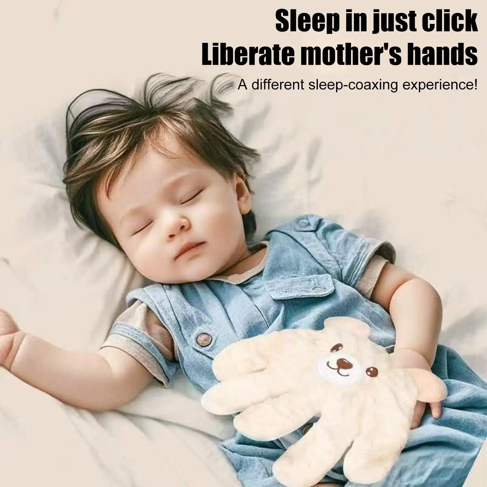 Baby Patting Pillow Patting Soother Pillow for Baby Electric Automatic Pat Hand Soother Cute Dolls Sleeping Aid Companion  Hand