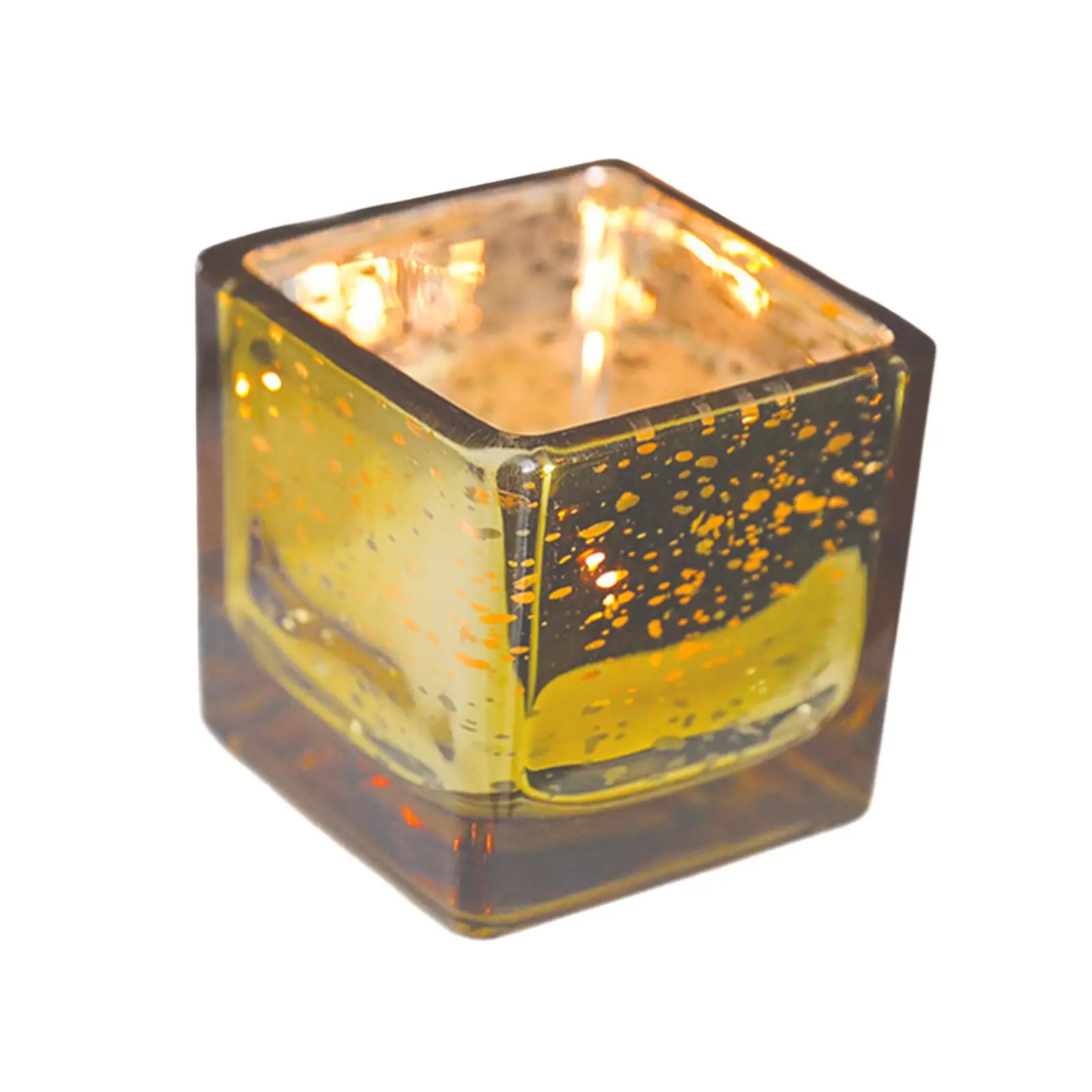 Glass Candle Holders Tea Light Candle Holders Elegant Square Decoration Tealight Holders Decorative Candle Stands for Wedding
