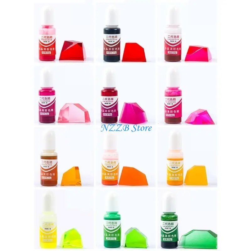 

T21F Liquid Resin Colorant Dye Diffusion DIY Crafts Jewelry UV Resin Coloring Concentrated Epoxy Resin Paint Colour Dye