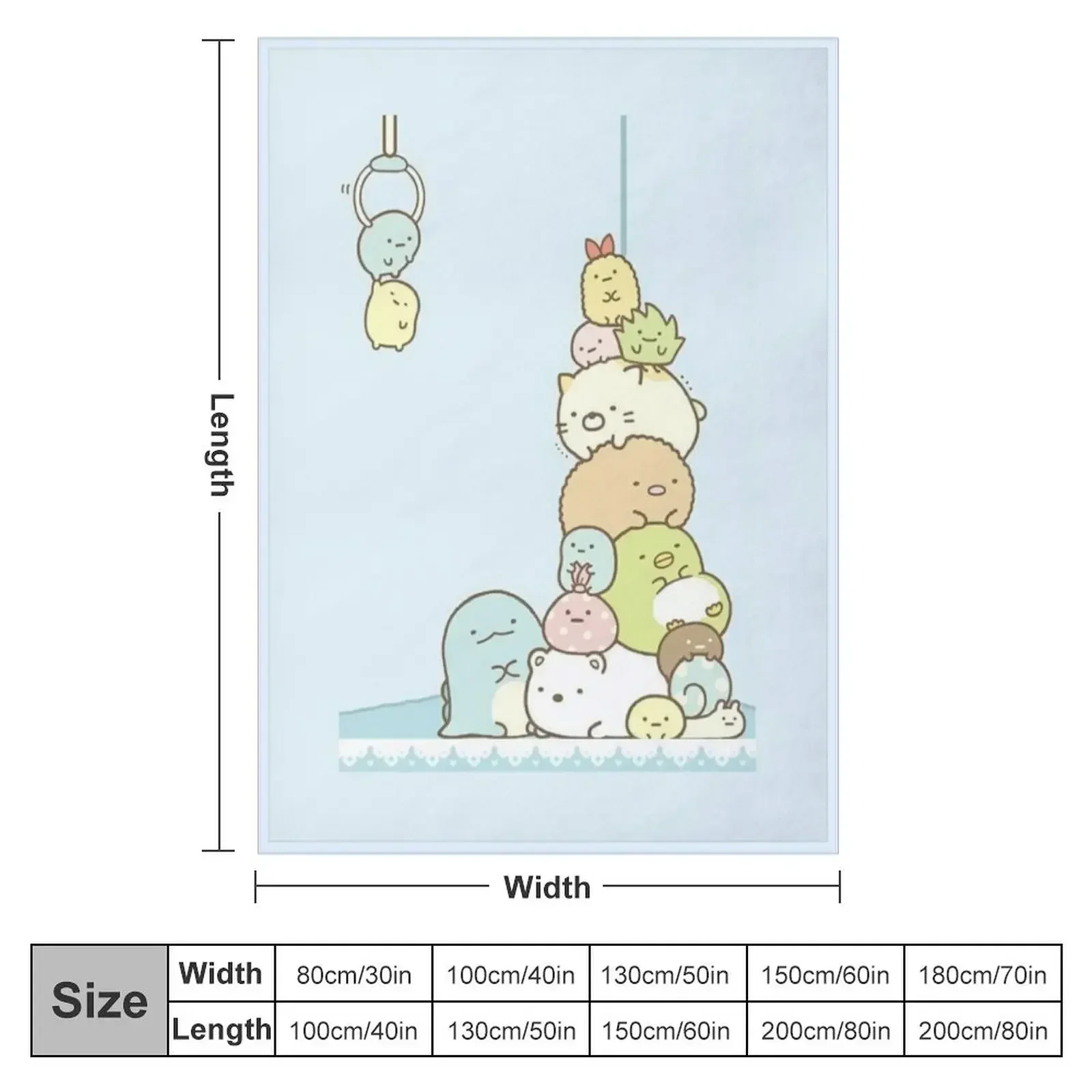 Sumikko Gurashi Throw Blanket Decorative Sofas Picnic Blankets