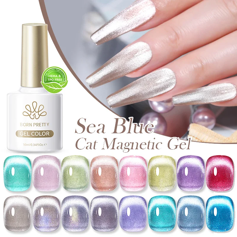 BORN PRETTY HEMA TPO FREE 10ml brillo brillante gato Gel magnético esmalte de uñas semipermanente remojo UV LED barniz de manicura