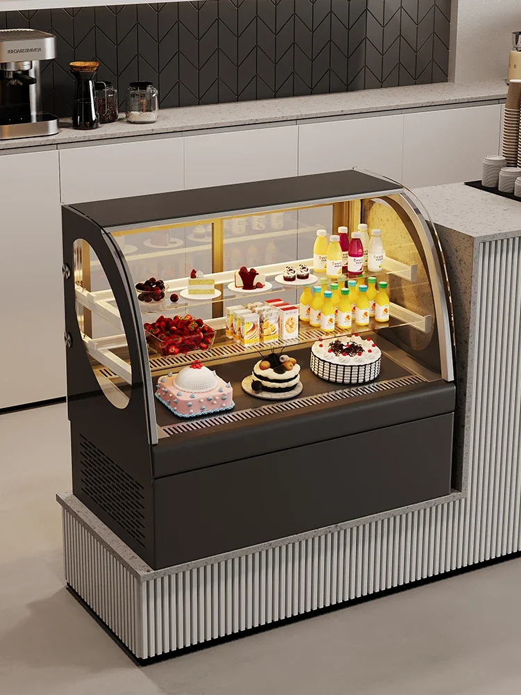 Cake display cabinet, milk tea shop, fruit dessert refrigerator, commercial desktop small desktop fresh-keeping cabinet