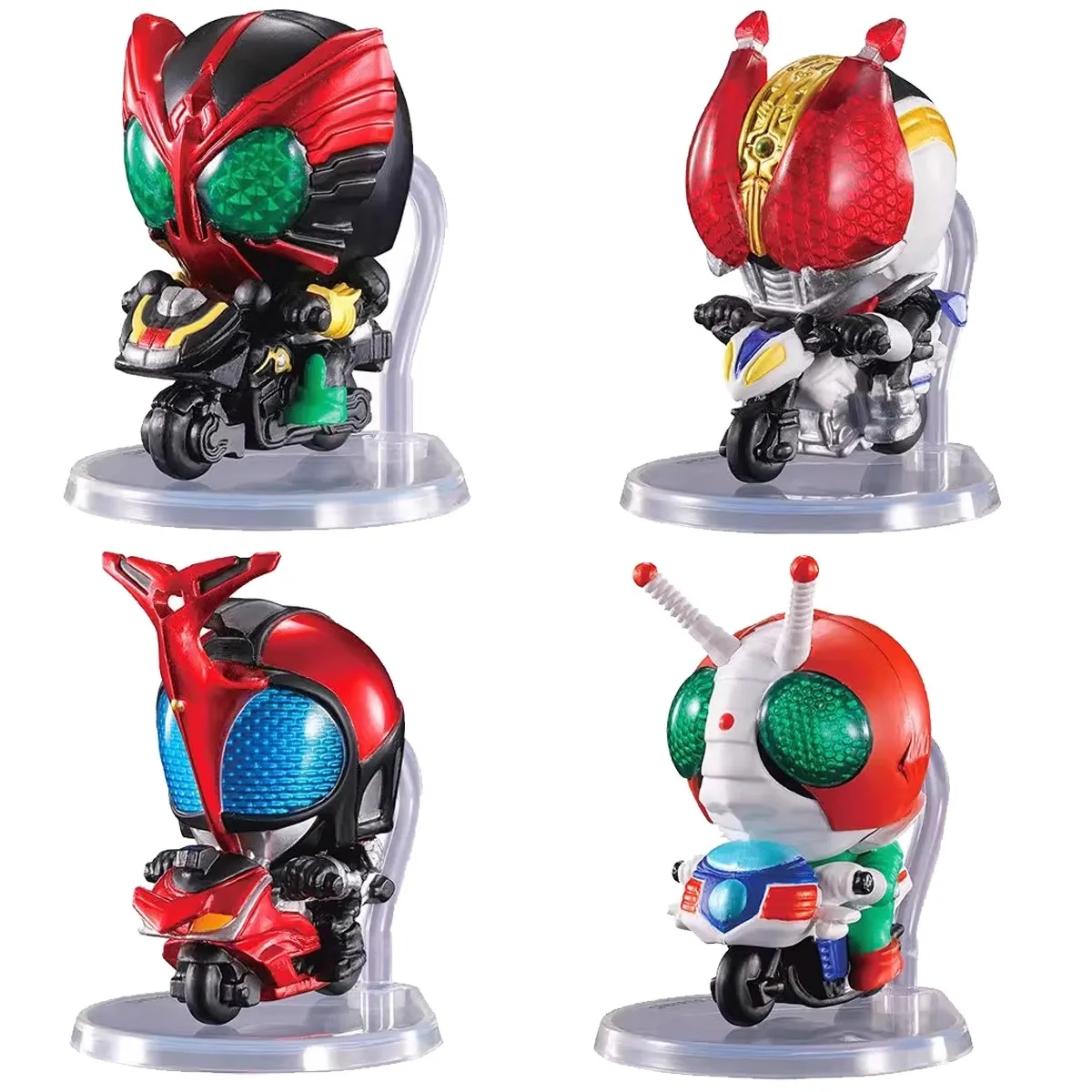 

Bandai Original 4 шт. Gashapon LET'S RIDE ACTION!! 3 KAMEN RIDER аниме фигурки игрушки для детей подарок Коллекционная модель украшения