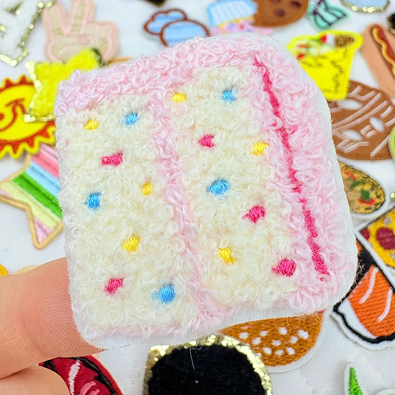 

5 шт., милые нашивки с фруктами, клубника, персик, вишня, вязаные нашивки с вышивкой для одежды, шапок, наклейки на одежду