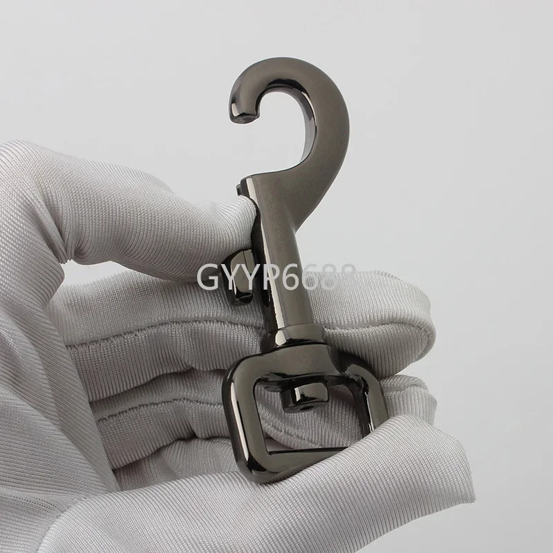 10/30/50pcs matte gun black color 75*21mm 76*25mm alloy polished snap hook for chain purse shoulderbags connect swivel clasp