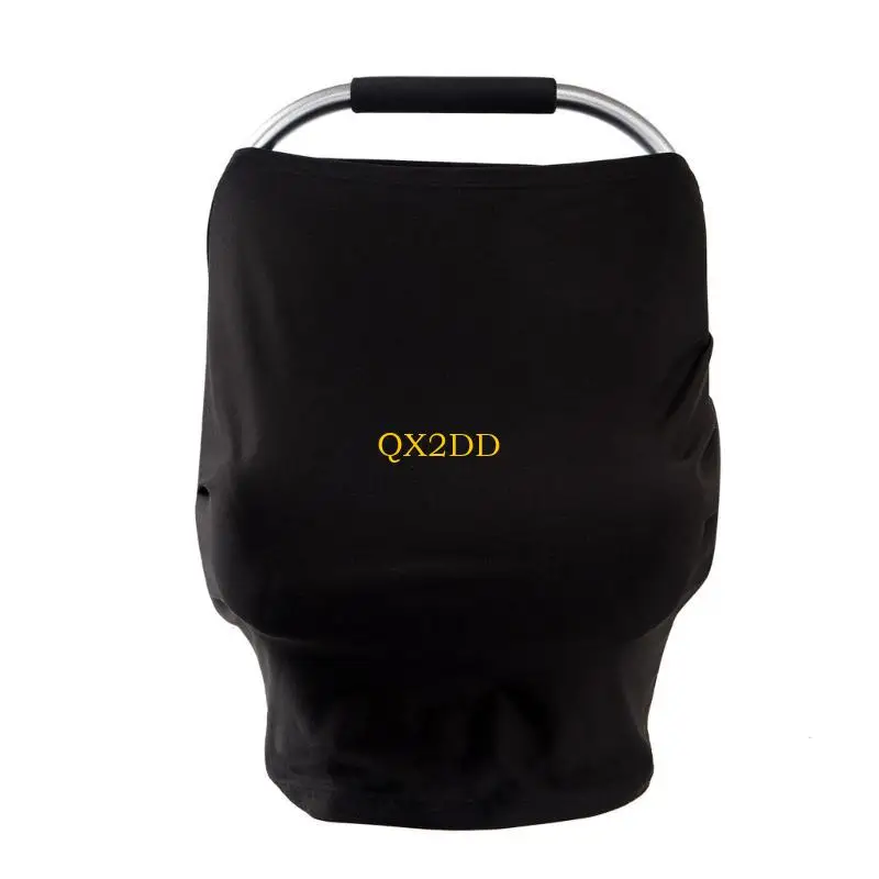 QX2D Multi Use Baby Carseat Canopy Multifunctional Nursing Cover Soft and Stretchy