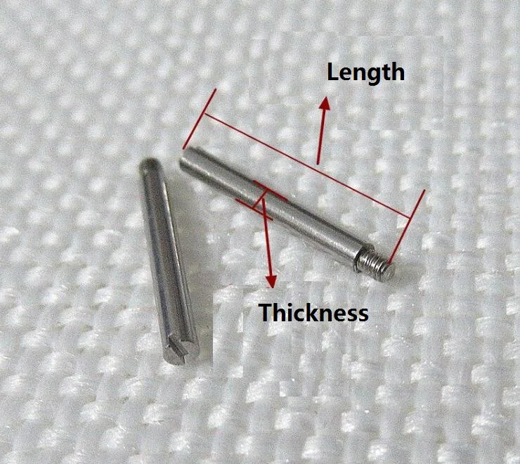 2pcs Steel Screw in Link Pins for Rx Watch Strap Bands Bracelets 1.2mm-1.8mm Thick Links to Adjust Remove Watch Bracelet W4047