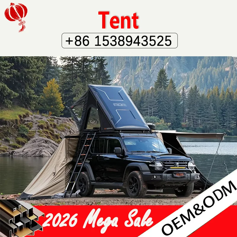 OEM ODM Hard Shell Triangular Pop Up Waterproof Automatic Open Roof Top Tent Heavy Duty UV Protected for Outdoor Camping Family