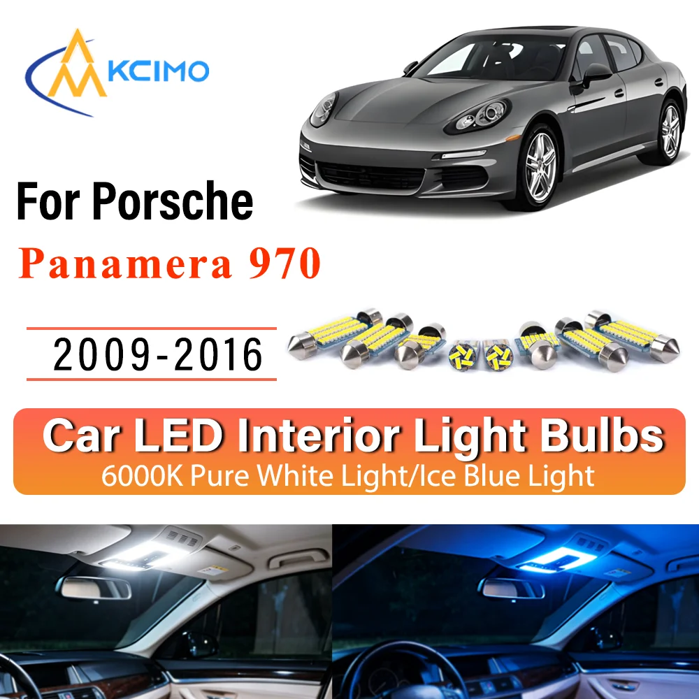 Two Colors Light Bulb Suitable For Porsche Panamera 970 2009-2016 Premium Easy Install Mirror LED Reading Error-Free Lights