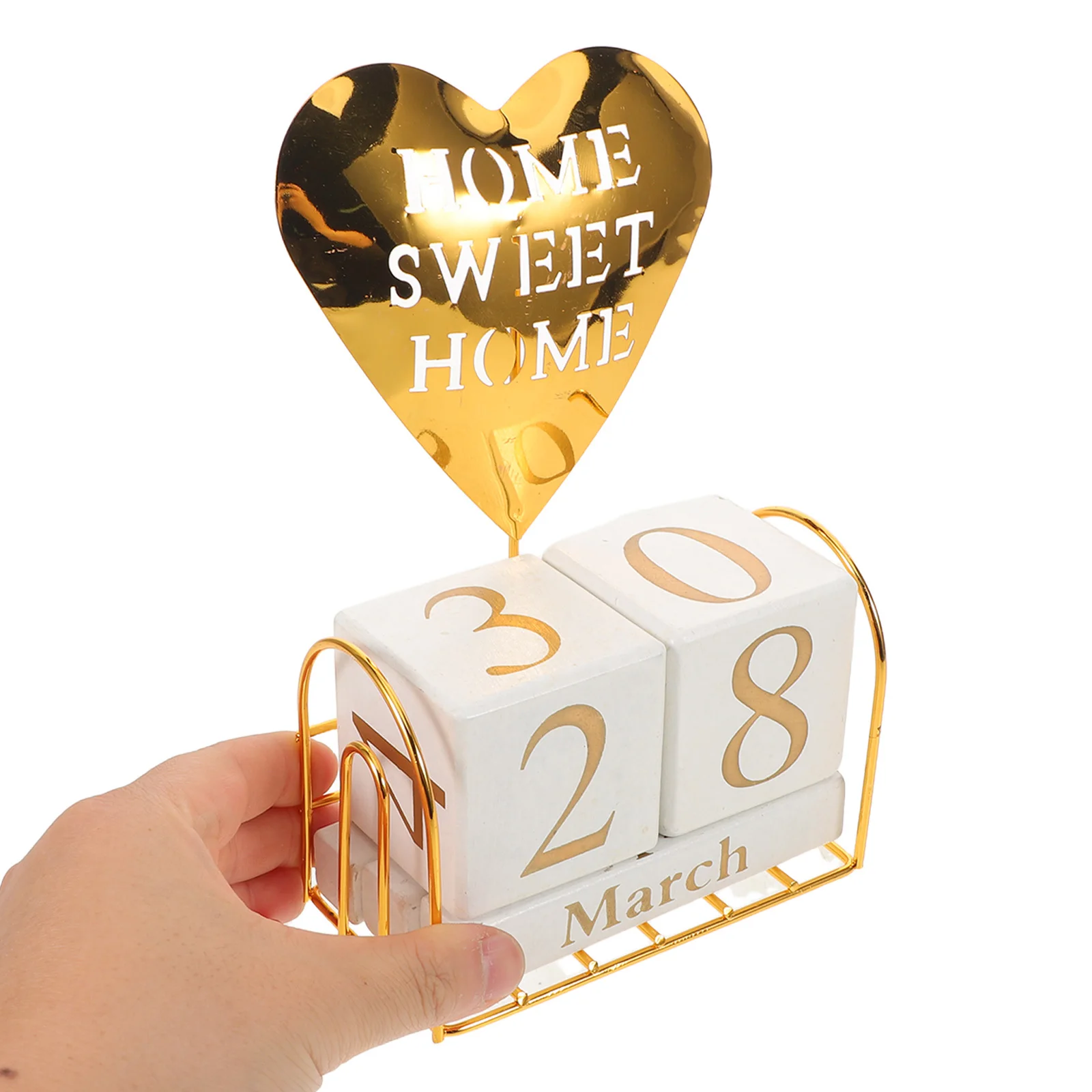 

Настольный деревянный вечный календарь, блок из натурального зерна, флип-стиль, настольный офис, гостиная, декор фермерского дома, многоразовый деревянный повседневный