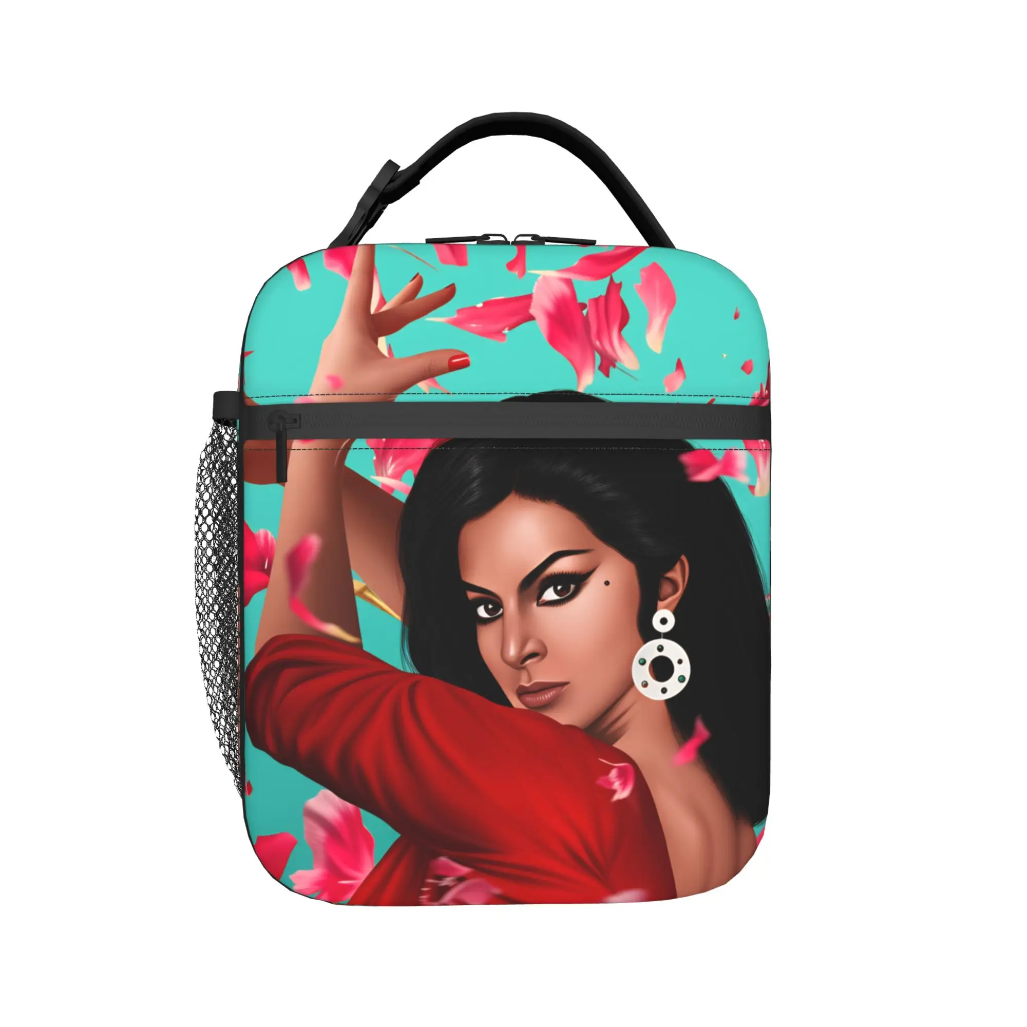 Lola Flores Spanish Dancer Lunch Bag Portable Insulated Lunch Box Adult School Print Cooler Bag Fun Oxford Thermal Tote Handbags
