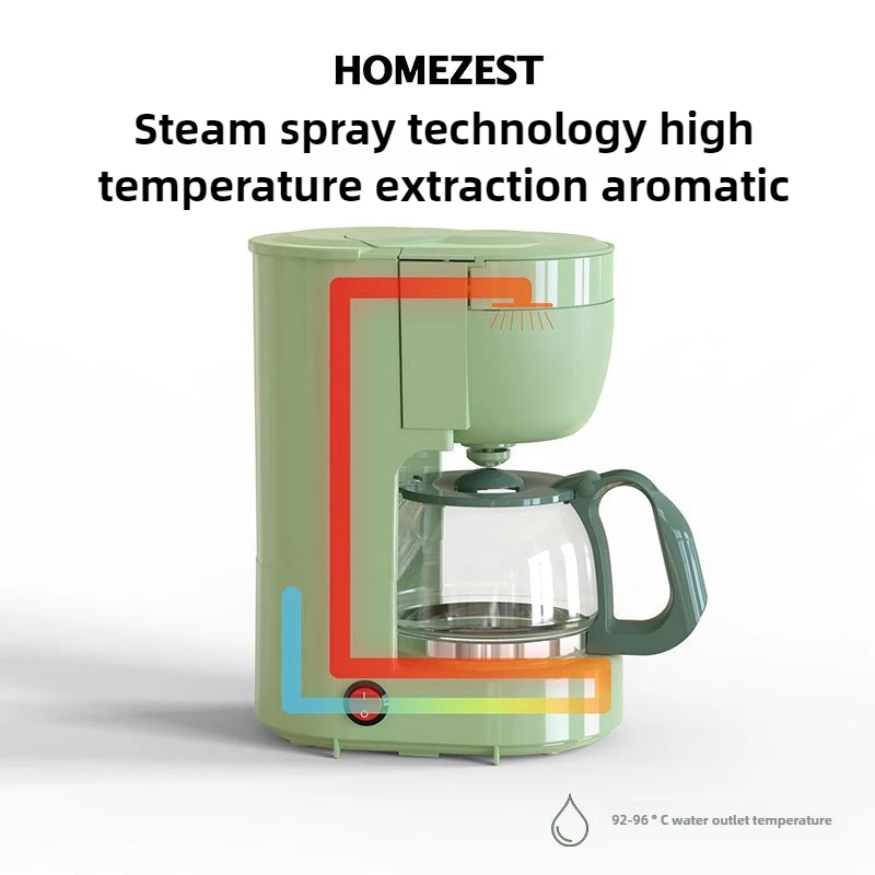 ماكينة القهوة متعددة الوظائف ماكينة القهوة الساخنة للتحكم في درجة الحرارة ماكينة القهوة الصغيرة بالتنقيط لأجهزة المطبخ المكتبية المنزلية