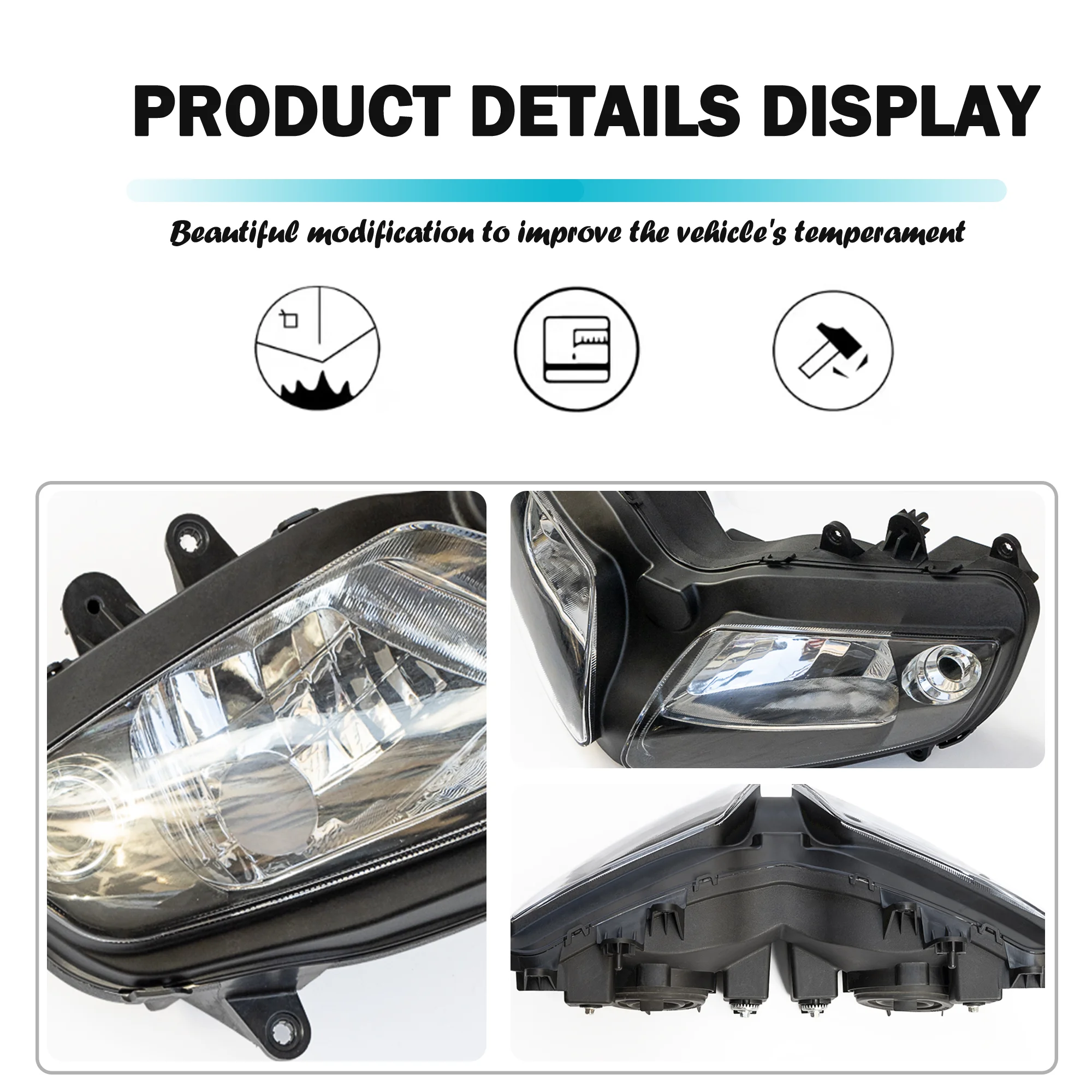 Motorcycle Headlamp Assembly Fit For 2003 - 2012 SUZUKI SV650 SV650S SV1000 SV1000S Headlight SV 650 1000 04 07 08 09 Head Light view 5