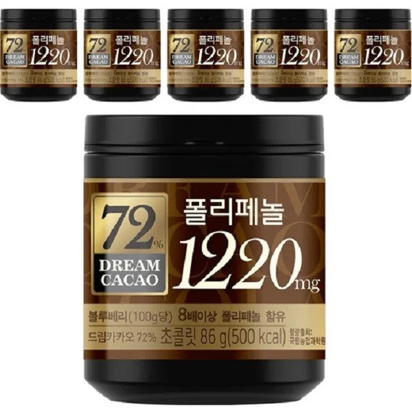 Lotte Dream Kakao 72% 86g X6