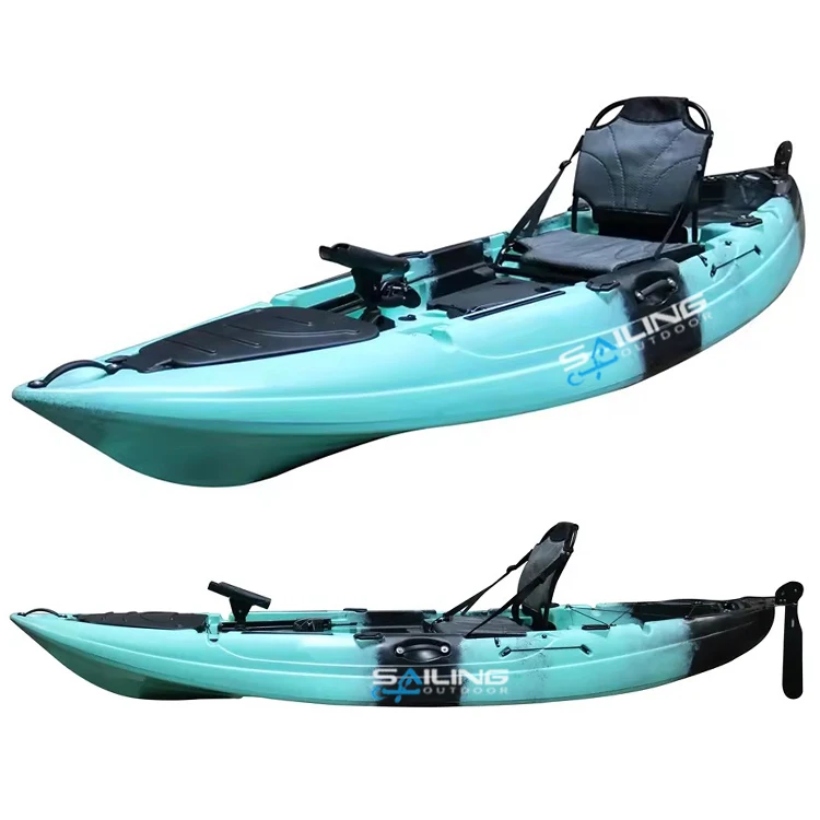 High Quality Single Person Plastic Fishing Boat Catamaran Canoa kayak de pesca mar Professional Manufacturer