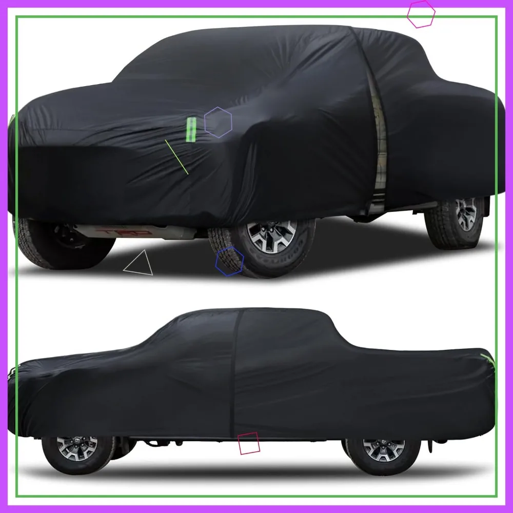 

Waterproof All-Weather Outdoor Pickup Truck Cover with UV Protection, Universal Fit for Trucks Up to 220 Inches