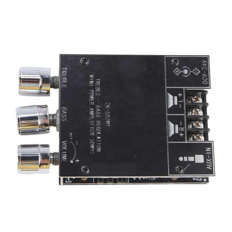 Placa amplificadora Bluetooth VVNB-ZK-502MT 502L, placa amplificadora de Audio estéreo de alta potencia de 2,0 canales, amplificador de sonido de graves 2X50w