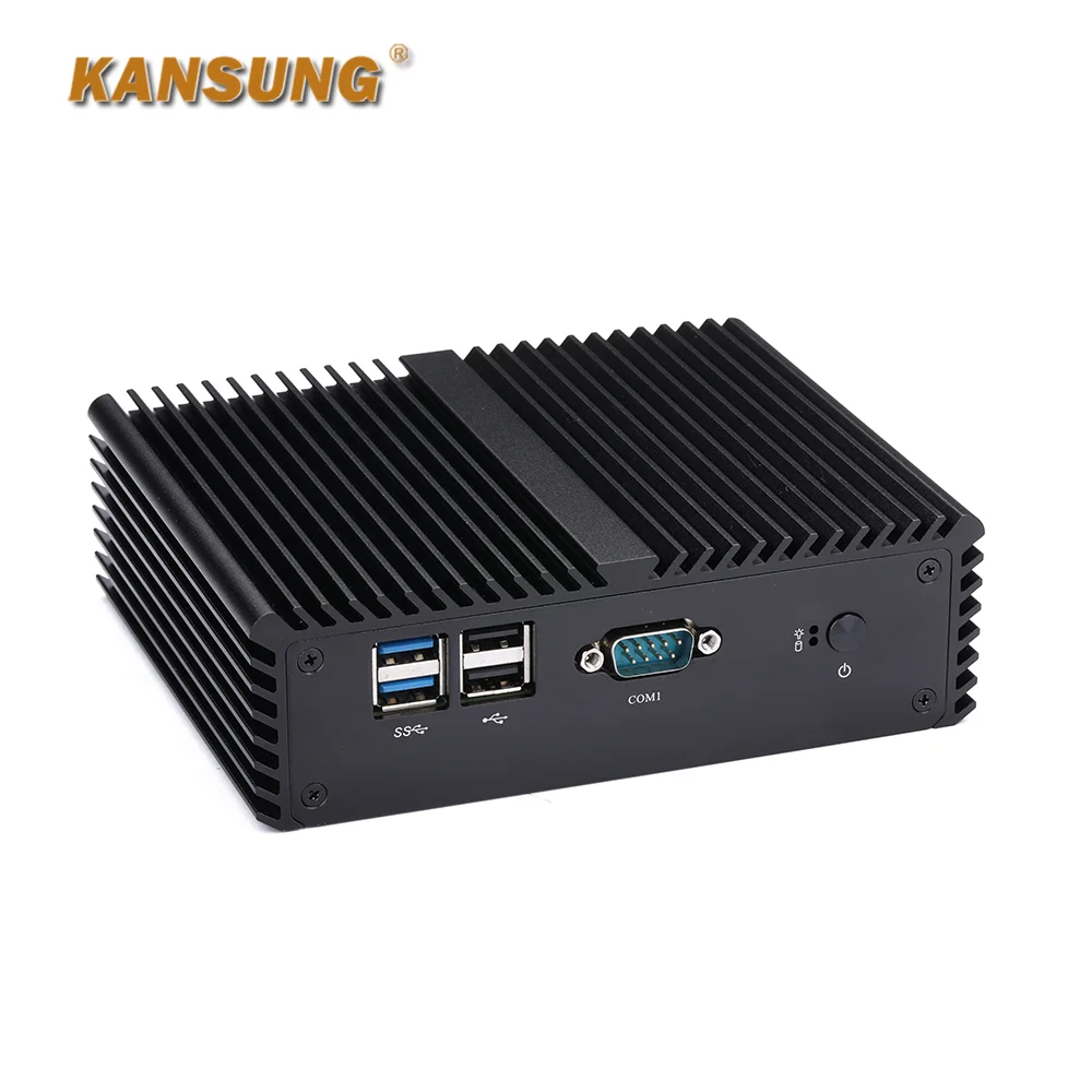 Kansung K177P Intel Pentium J3710 Czterordzeniowy procesor 2 LAN 2 HD 1 port wyświetlacza 4 RS232 COM Bezwentylatorowy minikomputer 12 V