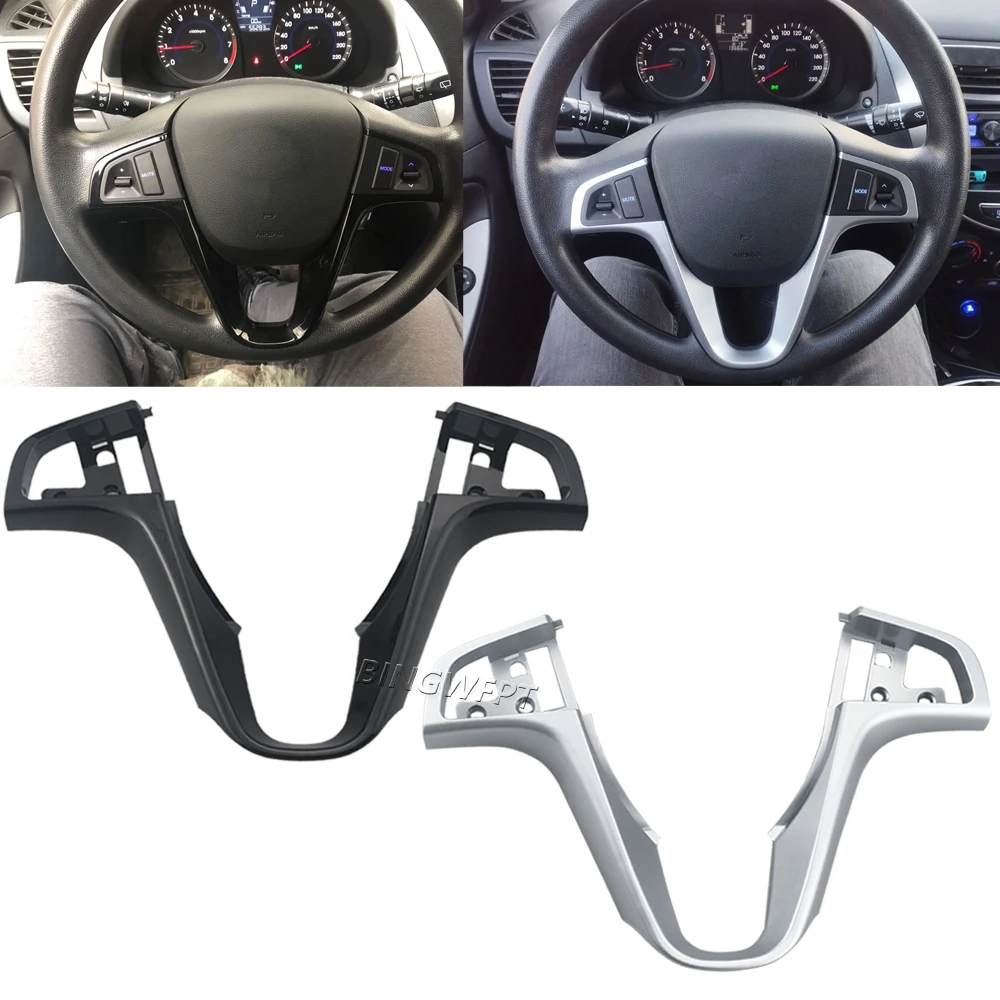 Multifunctional Steering Wheel Audio Control Buttons Frame Rim Decorate For Hyundai VERNA SOLARIS 2011-2016