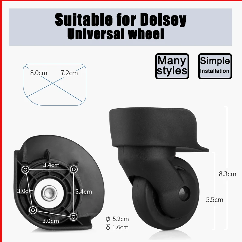 Suitable For Delsey Boarding Cases Airplane Luggage Carry On Wheels Luggage Cases Replacement Suitcase Casters