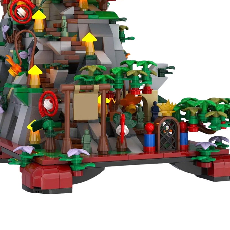 1473 pièces MOC Mini CASTLE ROCK 1 THE CAVE Modèle de blocs de construction Architecture Cadeau de Noël DIY Idée créative Jouets Éducation Brique