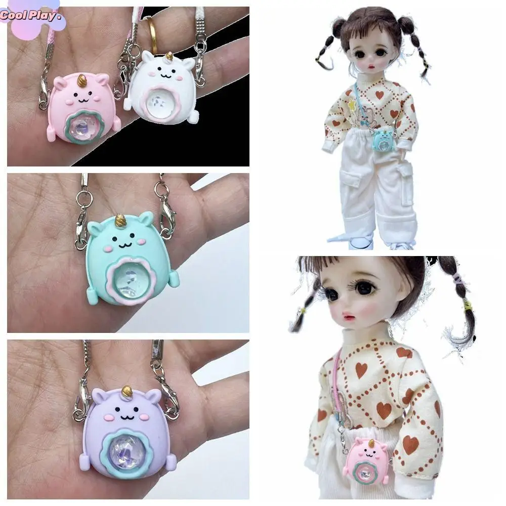 

Cartoon Animal Dollhouse Mini Bag Plastic Miniature Bag Cartoon Doll Shoulder Bag Mini Colorful Cute Plush Doll Bag