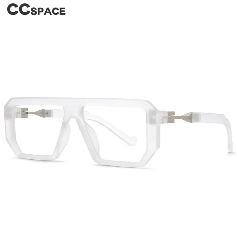 54630 Light Luxury Brand Men's Women's Rectangular Large-Frame Anti-Blue Light Glasses Frame Personality Irregular Hinged Leg