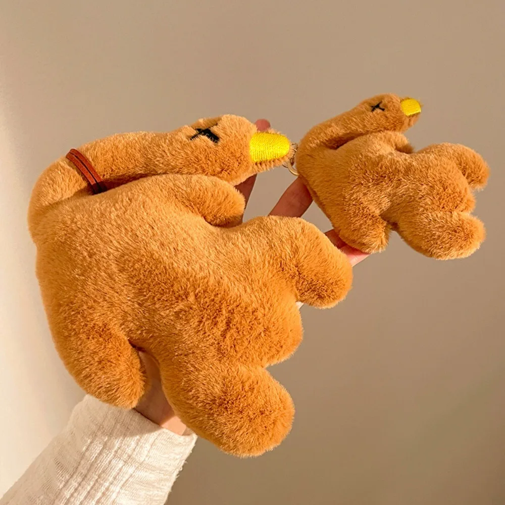 Stuffe Anatra arrosto Peluche Portachiavi Animale Cartone animato Grande borsa d'oca Decorazione pendente Simpatico anatra arrosto Portachiavi in peluche Coppia bambini