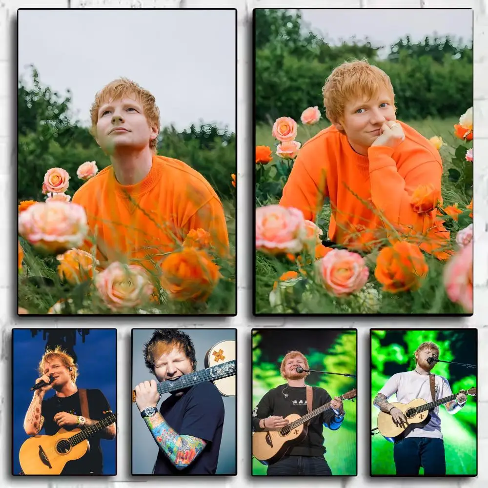 

Cool Ed S-Sheeran Singer Poster Home Living Bed Room Bar Hallway Sticky Wall Art Printing Waterproof Aesthetic Decor