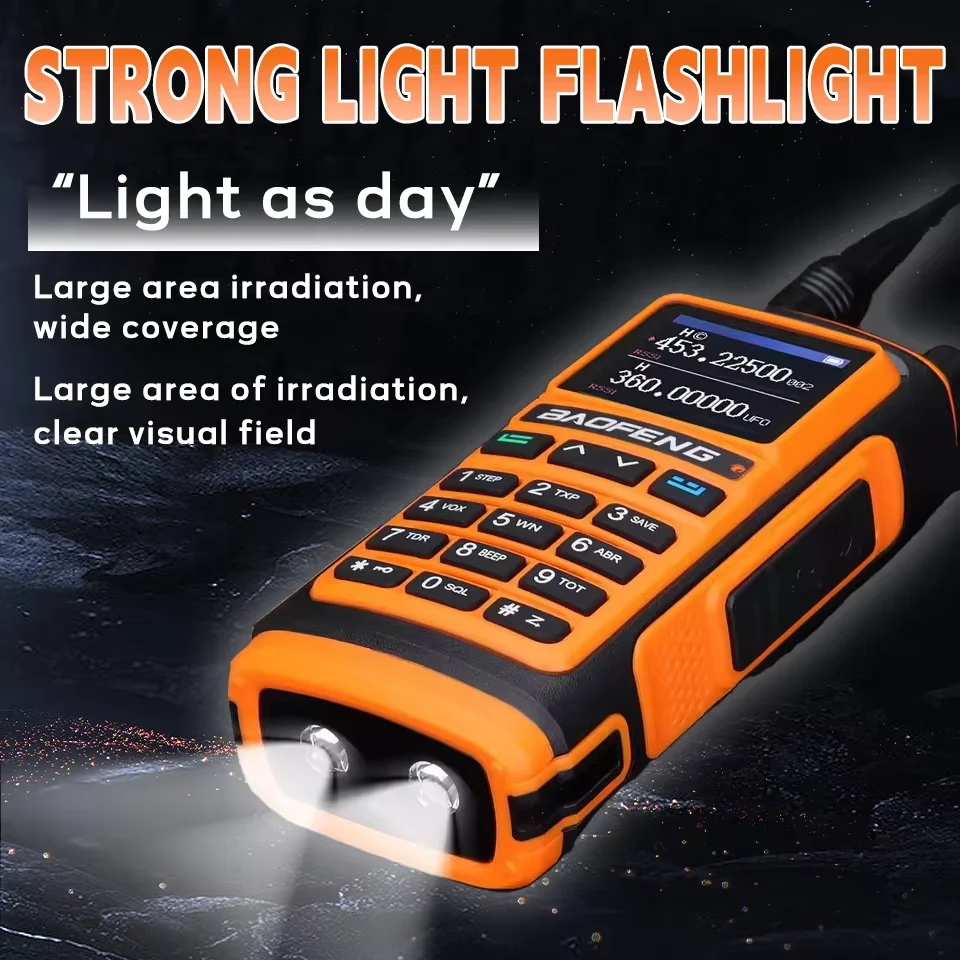 BAOFENG UV-17Pro Max Dual Band VHF/UHF Walkie Talkie with One-key Frequency Matching NOAA Weather Channels for Hiking Camping