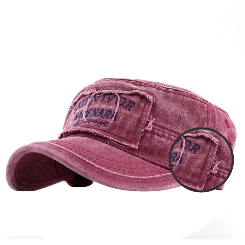 400A Popular Dancing Hat Female Distressed Baseball Hat Long Brim Sunproof Hat