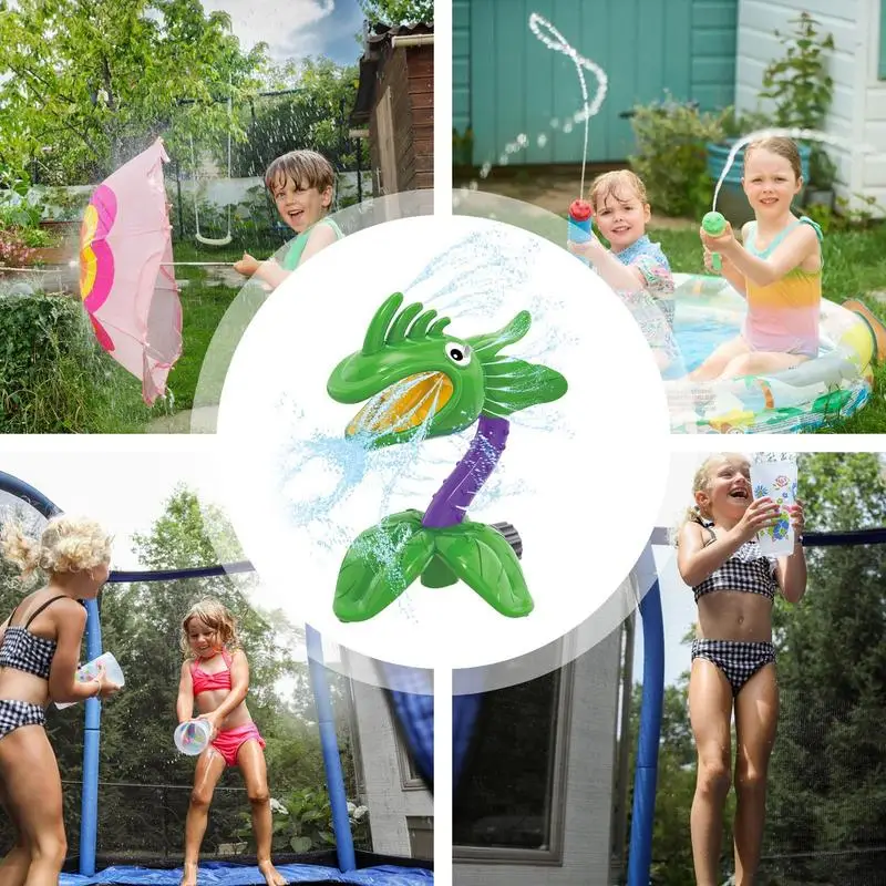 Irrigatore per bambini Raffreddamento Divertente Irrigatore da cortile Giocattoli d'acqua portatili all'aperto per ragazzi e ragazze Facile installazione Gioco estivo per saltare