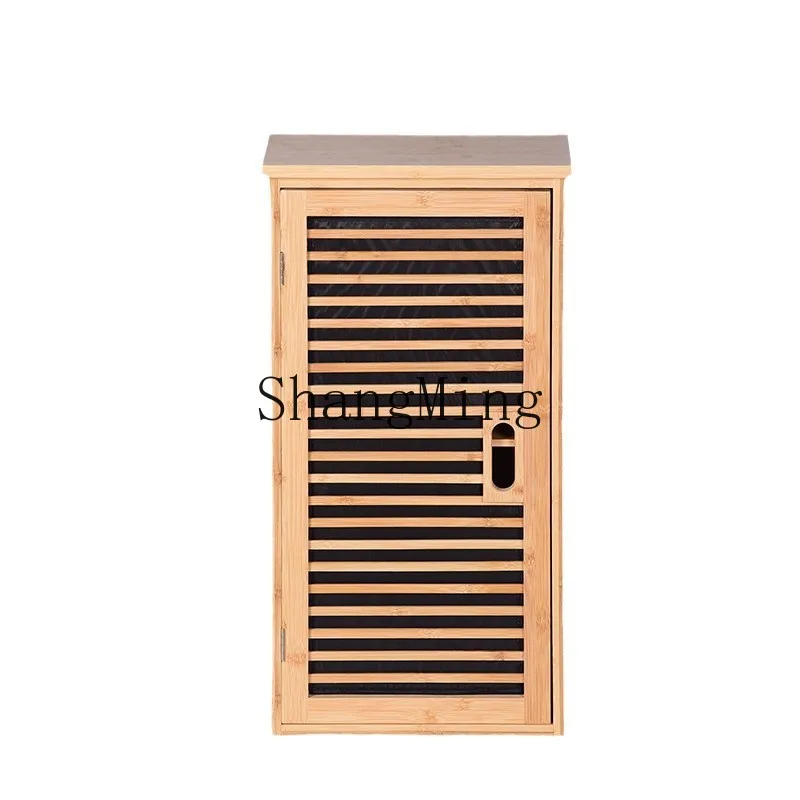 خزانة حائط من الخيزران متعددة الوظائف SM يمكن أن تكون خزانة حائط للتخزين على الحائط لغرفة النوم المنزلية من الأرض إلى السقف #5