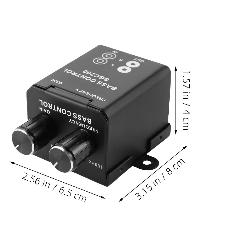 1Pcs Remote Level Control for Car Audio Stereo Gain Knob Controller Compatible with Amplifier Bass Speaker Connection
