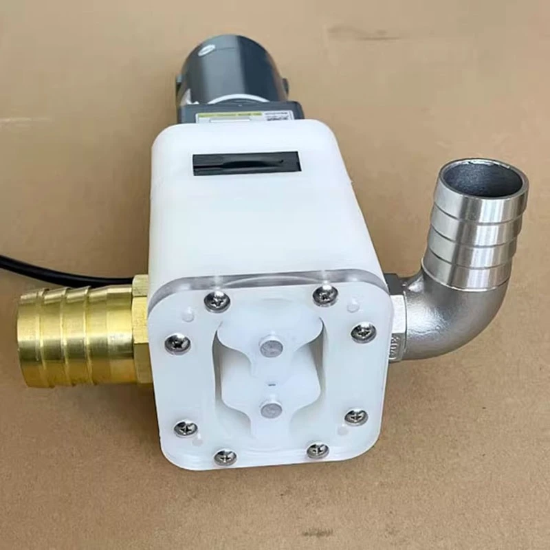 2L / 4L Gear Pump/Tri-lobe Pump High Viscosity Fluid Transfer Rotor Pump 12V Food Grade Honey Sesame Paste Pump