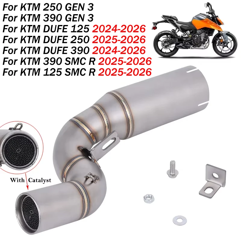 slip-on-for-ktm-duke-125-250-390-smc-r-gen-3-2024-2025-2026-motorcycle-exhaust-system-middle-link-pipe-escape-51mm-muffler