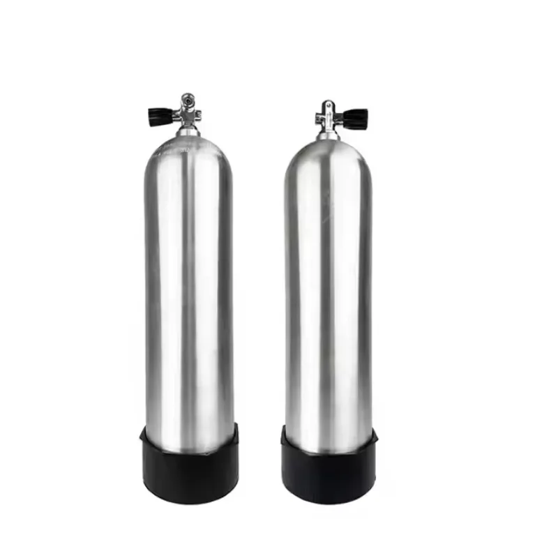 

12L oxygen tank aluminum cylinder, lightweight portable scuba diving tank, without bottom bracket
