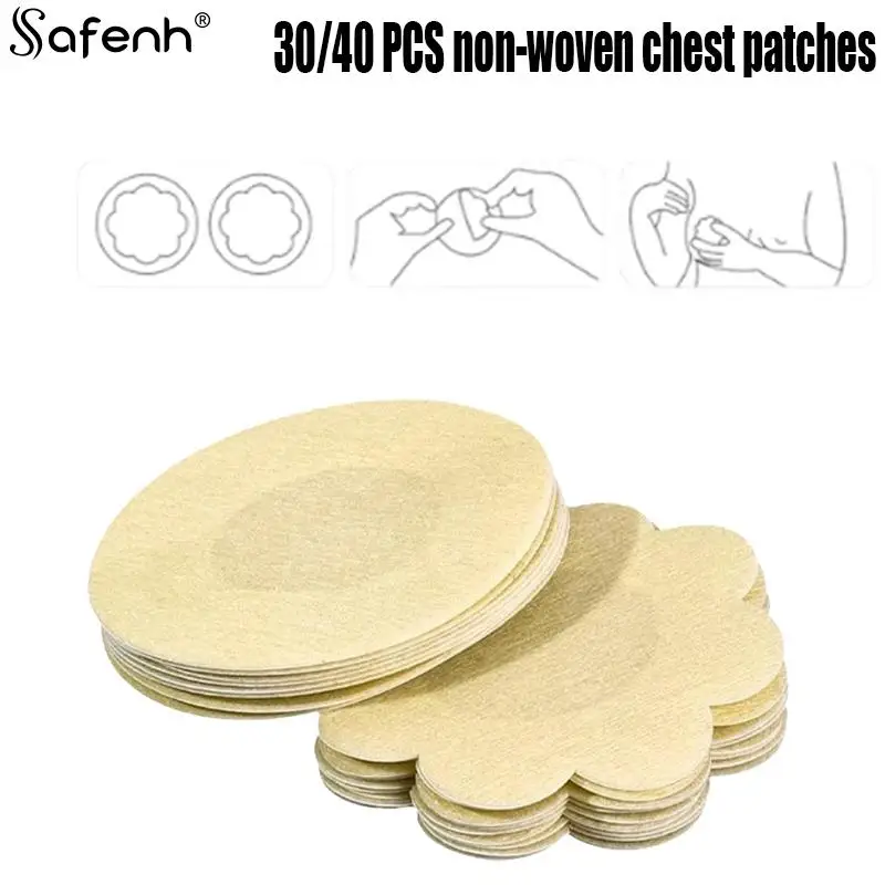 30/40Pcs Cloth Nipple Cover Teat Hide Women Nipple Pasties Piece Breast Petals Invisible Bra Padding Chest Sticker Patch Covers