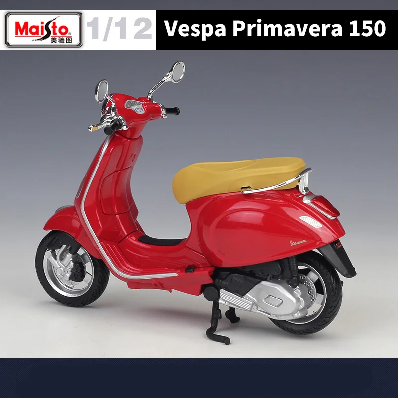 Maisto 1:12 Vespa Primavera 150 Alloy Leisure Motorcycle Model Diecast Metal Classic Motorcycle Model Simulation Childrens Gifts