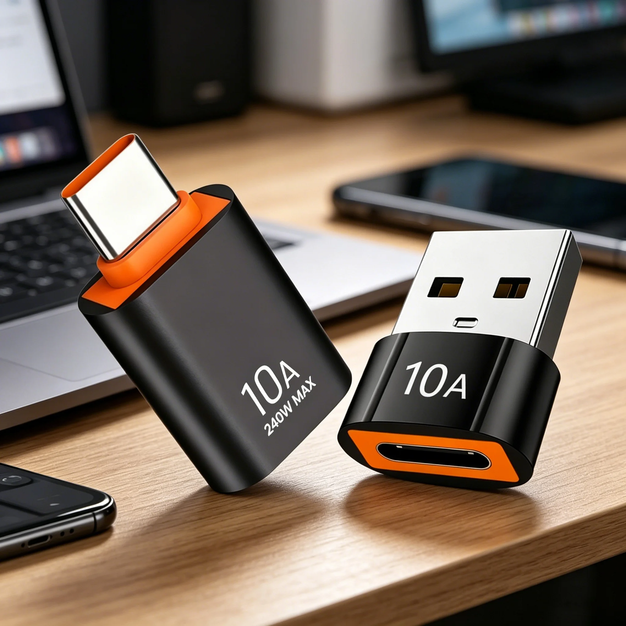 10A OTG Type C Female to USB A Male USB to Type-C Converter Fast Charging Data Adapter for Laptop Xiaomi Samsung Oneplus