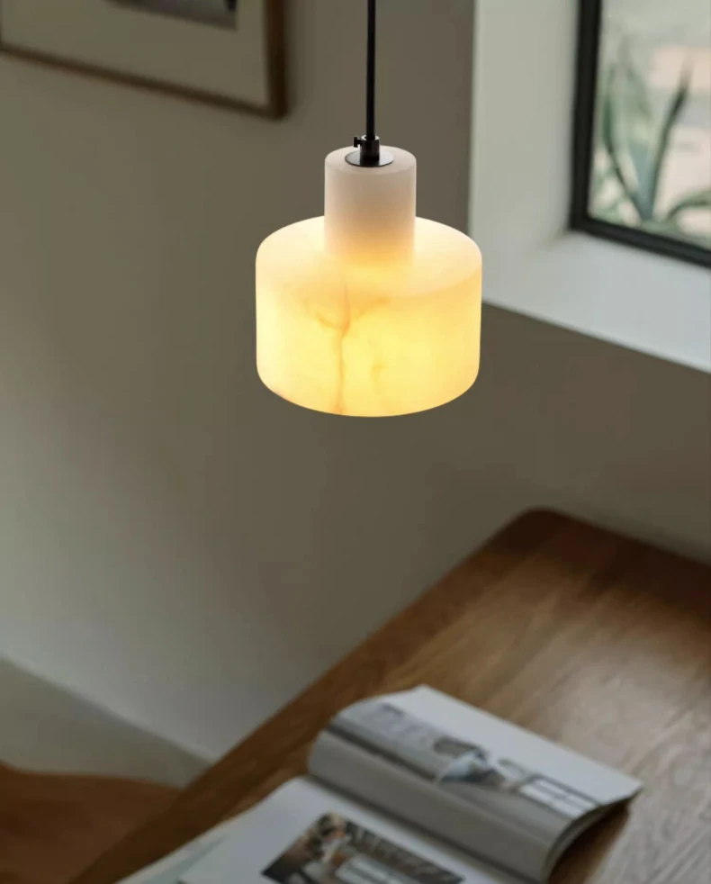 Small Pendant Light E27 Bulb Natural Marble