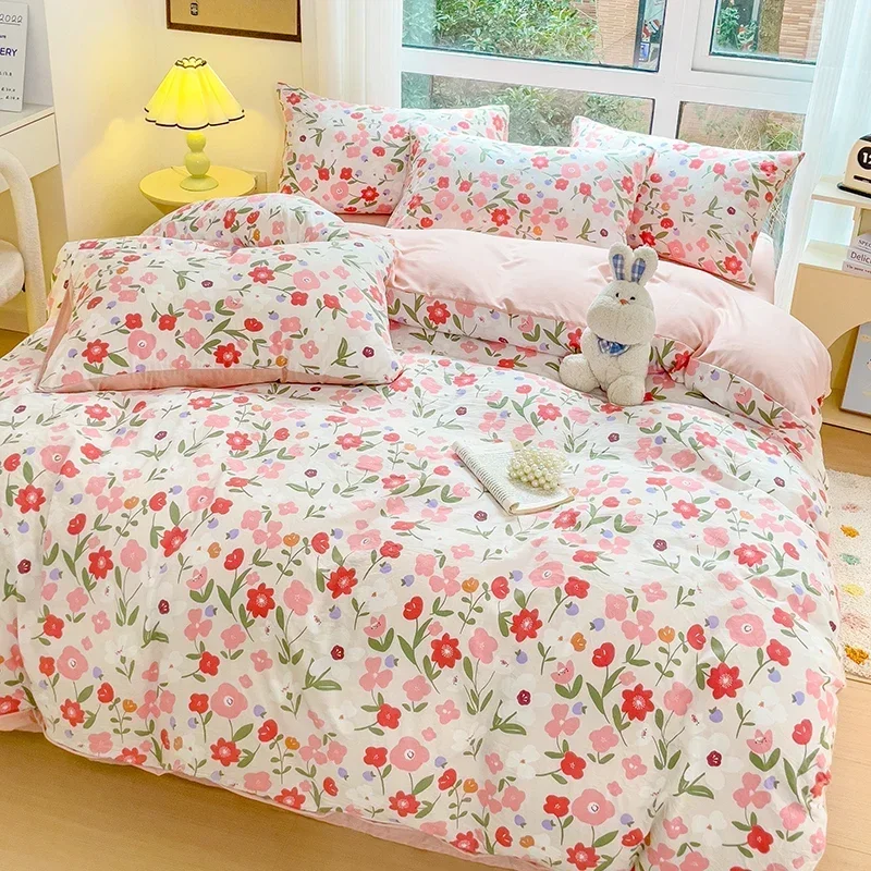 

Bedding Set High Quality Skin Friendly Quilt Cover Set Single Double Queen Printing Duvet Cover Set