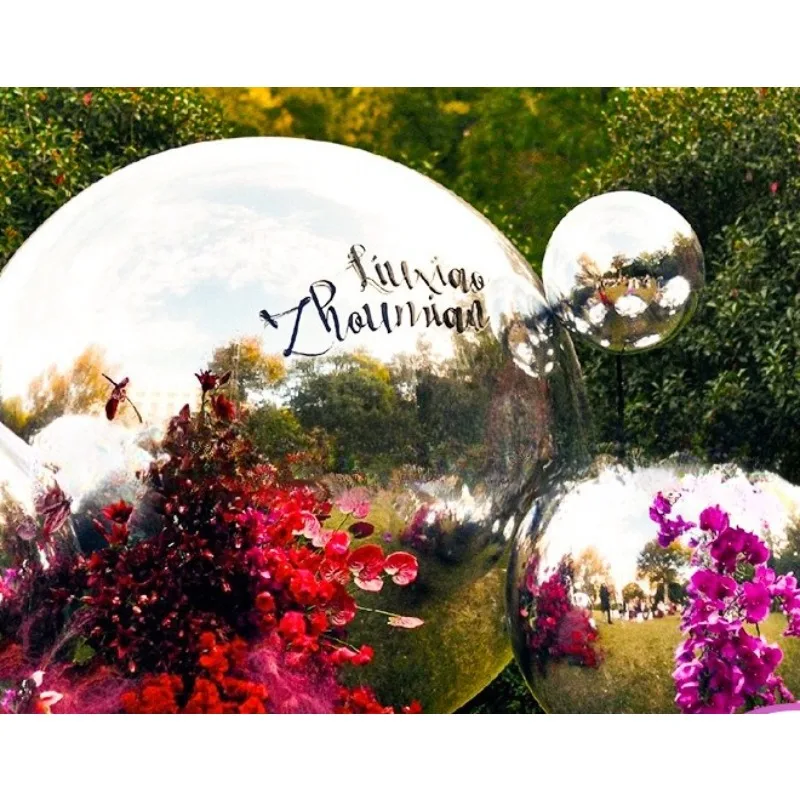 

Inflatable colorful ball, silver mirror surface, double-layer thickened PVC shopping mall decoration