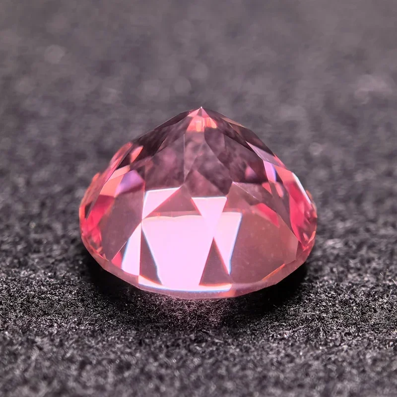 Top Lab Grown Sapphire Circular Sunrise Pink VVS1 Perfect Charms Beads Diy Jewelry Making Materials Selectable AGL Certificate