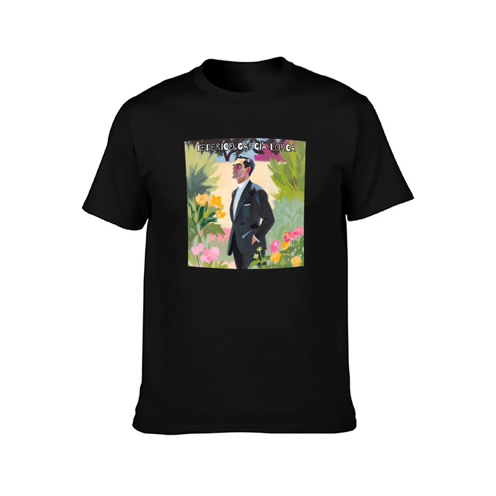 Portrait of Federico Garcia Lorca T-Shirt Large Size Basic Casual T-Shirt