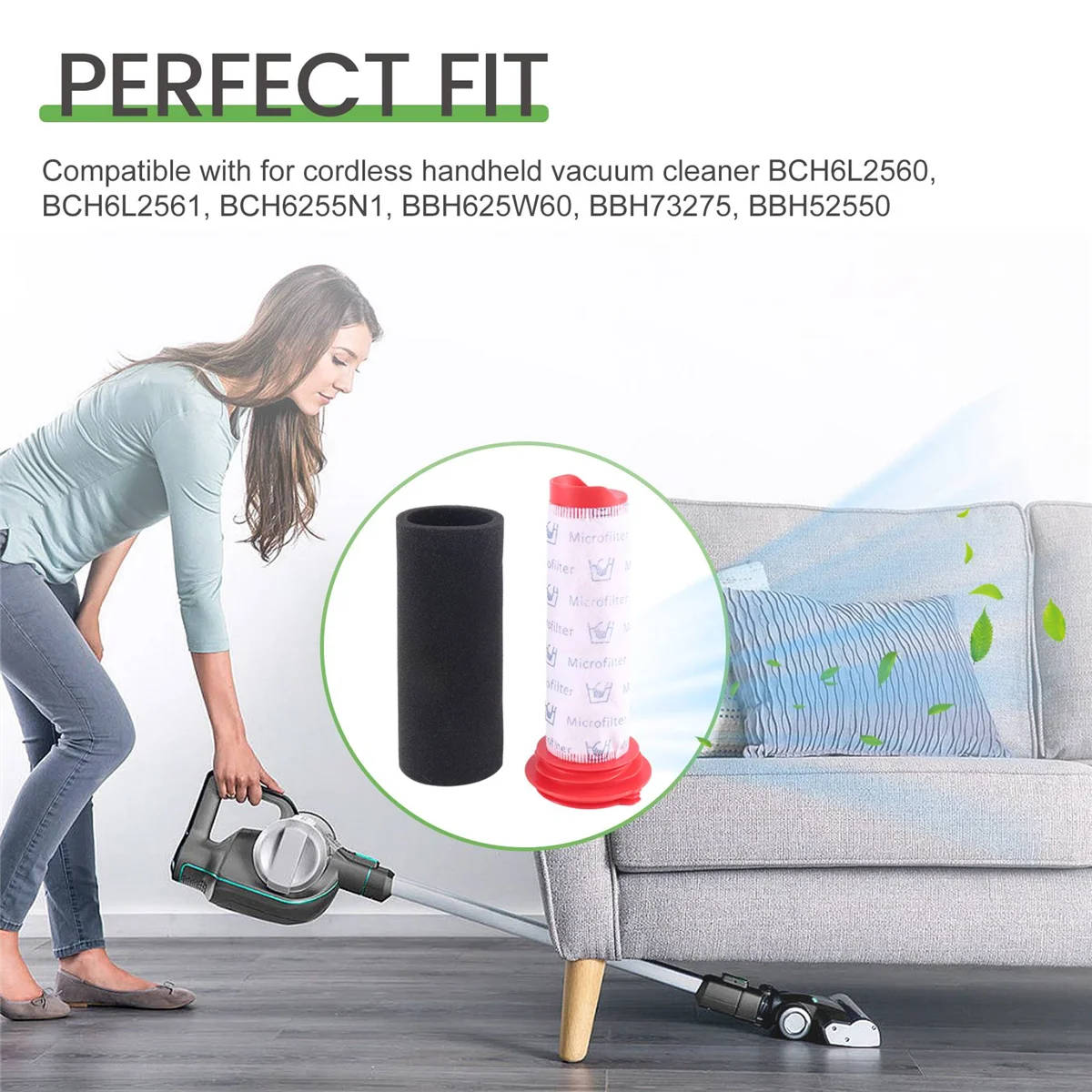 Y37A 4 عبوات من الفلاتر للمكنسة الكهربائية المحمولة Bosch Athlet، فلتر لبوش BCH6L2560 BCH6L2561BCH6ZOOO