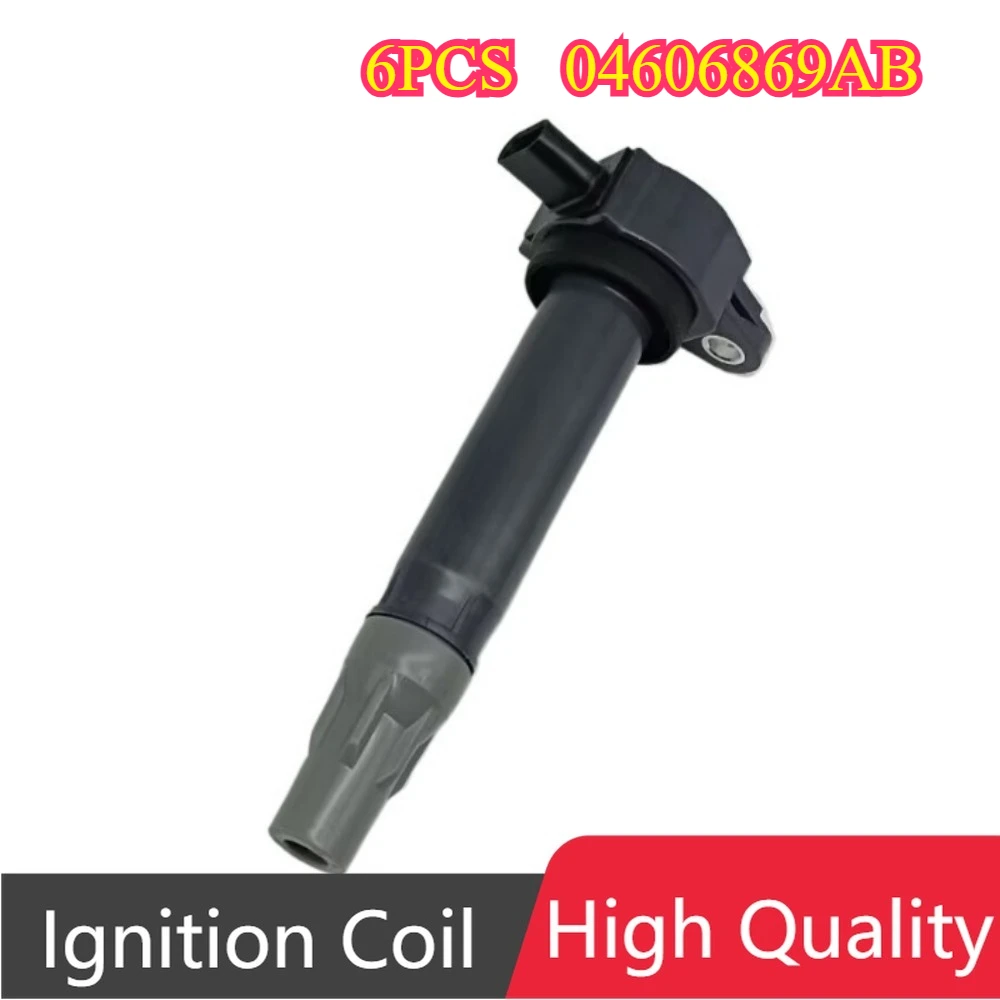 6Pcs 04606869AB UF502 4606869AA UF-502 Ignition Coil For  Dodge Journey Avenger Charger Chrysler 300 Sebring Pacifica VW Routan