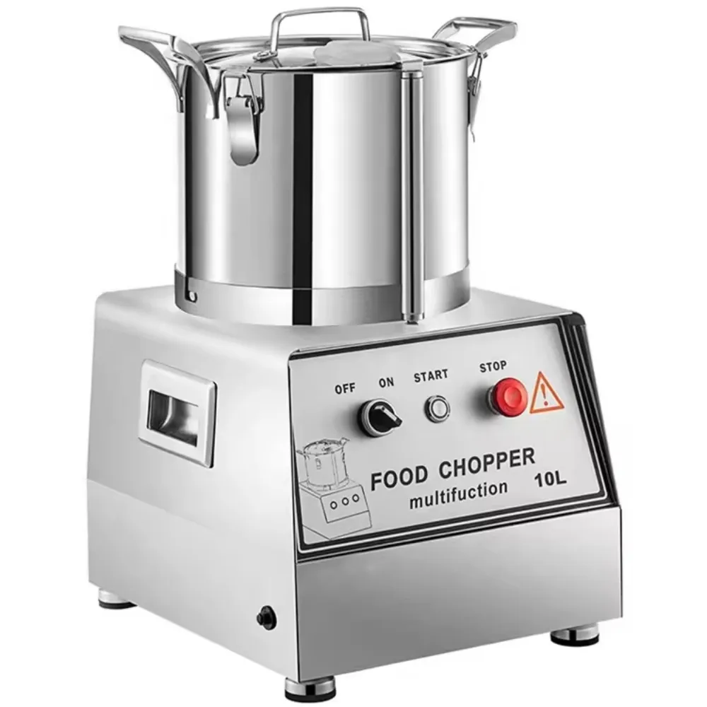 

10L Commercial Meat & Vegetable Food Processor - High-Efficiency Stainless Steel Chopper, Easy-Clean & Large Capacity